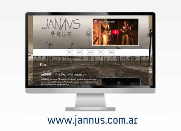 sitio web para Jannus, vista escritorio